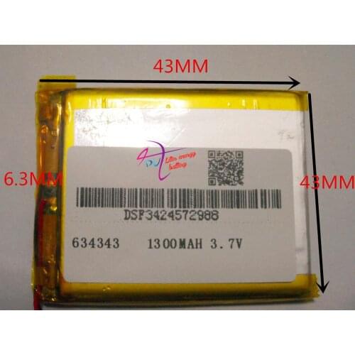 3.7V polymer batteries MP4 MP5 remote control batteries 1300mah volume 43 * 43 * 6.3mm