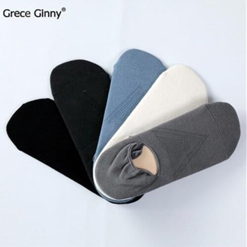 5Pieces/lot Summer Mens Thin Cotton Invisible Socks Pure Color Breathable Mesh low-cut liners socks