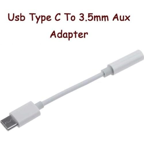 Audio Cable Adapter For Huawei P20 Xiaomi Mi Mix2S Portable Converters USB Type C Male To 3.5mm Jack Female Headphone Adapters