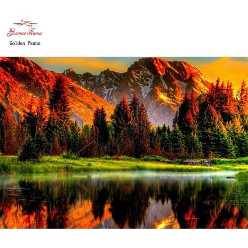 Diamond Embroidery Scenery Full Square Diamond Mosaic Diamond Painting Picture Rhinestone Landscape Home Decoration 12