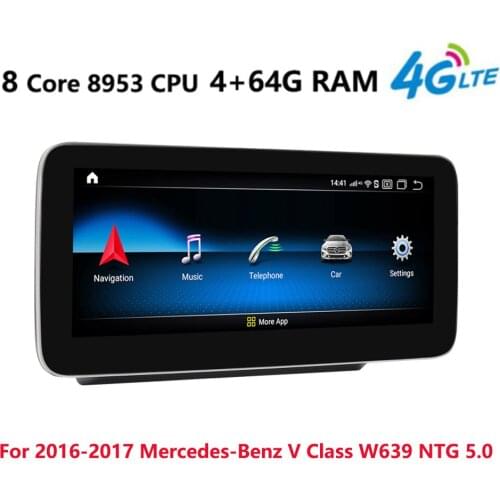 Android 10.0 8 Core 4G+64G Car radio multimedia Player GPS Navi for Mercedes Benz 2016 2017 V Class W639 NTG 5.0 4G LTE