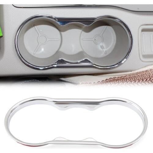 Car Water Cup Decoration Trim Sticker ABS Chrome Accessories Case for Ford Fiesta 2009-2015 Focus 2 2009 - 2012