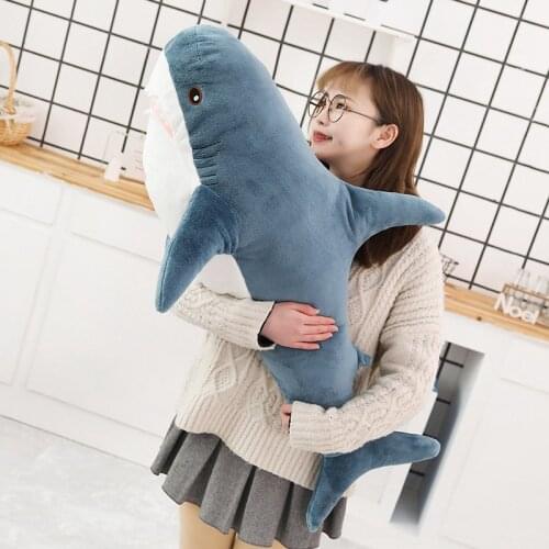45-140CM Big Size Shark Plush Toy Soft Stuffed speelgoed Animal Reading Pillow for Birthday Gifts Cushion Gift For Children