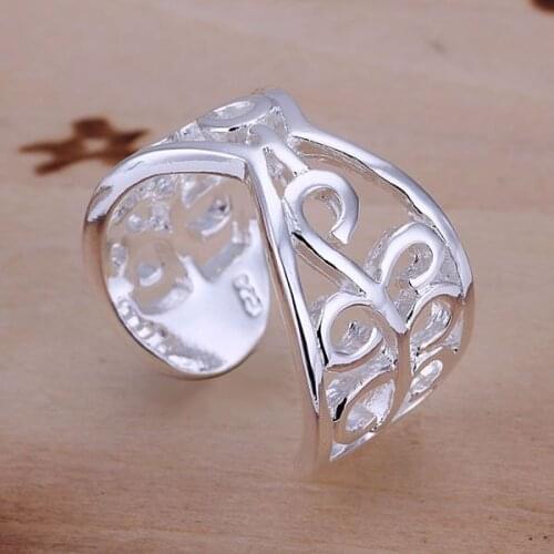 JZR033 Wholesale silver plated ring, Factory price trendy fashion 925 stamped jewelry, Classic Ring-Opened /abtaitaa