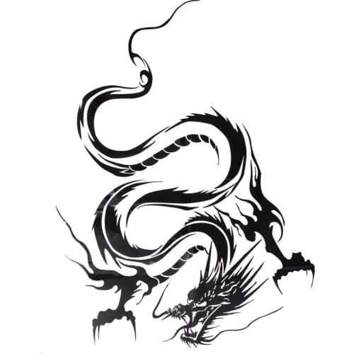 Beautiful Cartoon Reflective Dragon Totem Modeling Scratching Decals PVC Cars Full Body Car Head Styling Waterproof Decal Decor