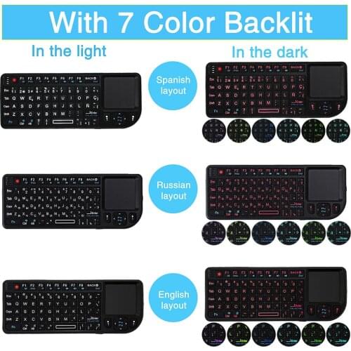 MRSVI A8 Russian English Version 2.4GHz Wireless Keyboard Air Mouse With Touchpad Handheld Work With Android TV BOX Mini PC 18