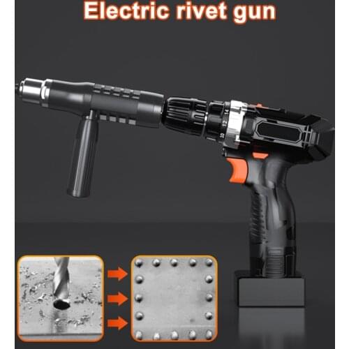 New 120pcs Electric Rivet Nut Adaptor Insert Cordless Drill Power Kit with Replaceable Riveting Head Riveter Guns hardware tools