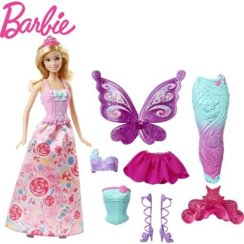 Original Barbie Brand Mermaid Dress Up Doll Feature Mermaid Doll The Girl A Birthday Present Girl Toys Gift Boneca Juguetes