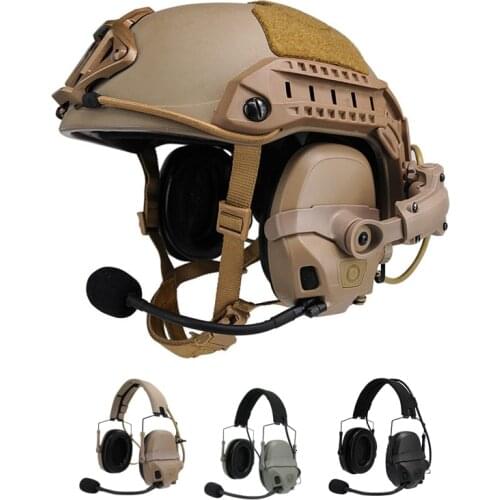 FCS AMP Tactical Headset Communication Noise Reduction V60 PTT Upgraded