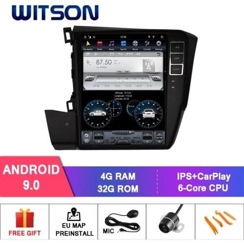 WITSON Android 9.0 TESLA STYLE For HONDA CIVIC 2012 4GB GPS NAVIGATION AUTO STEREO VERTICAL SCREEN