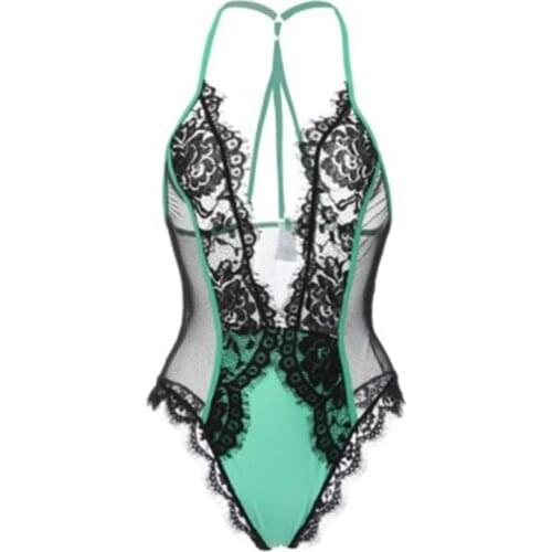 Women Lace Sexy Lingerie Porno Costumes Latex Underwear Bodysuit Siamesed Erotic Bodydoll Sexe Teddy Sleepwear Plus Size S-4XL