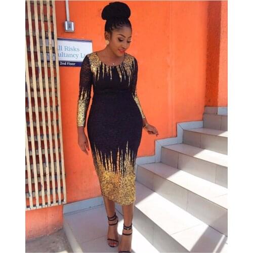 Sexy Elegant Sequin Long Sleeve Maxi Dress Long Sleeve Split Bodycon Mermaid Dress Ladies Slim Vintage Pencil Party Dresses