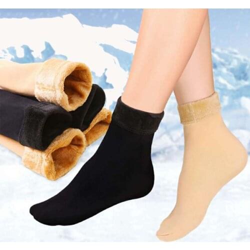 Winter Warmer Women Thicken Thermal Wool Cashmere Snow Socks Seamless Velvet Boots Floor Sleeping Socks for Women