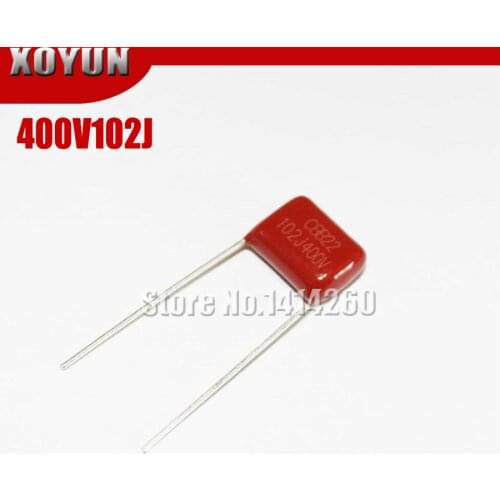 10PCS 400V102J Pitch 10mm 102J 400V CBB Polypropylene Film Capacitor