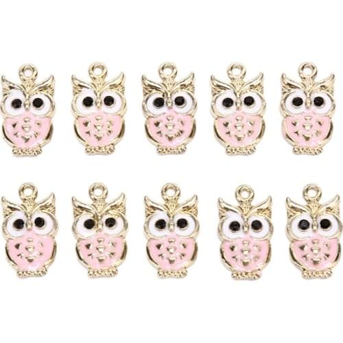 10Pcs/set Charms Owl Antique Making Pendant Fit Vintage Tibetan Bronze DIY Handmade Jewelry