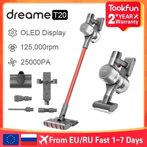 2021 Dreame T20 Handheld Vacuum Cleaner For Home Car Wireless Sweeping 25000Pa Strong cyclone Suction Multi Brush Dust Catcher