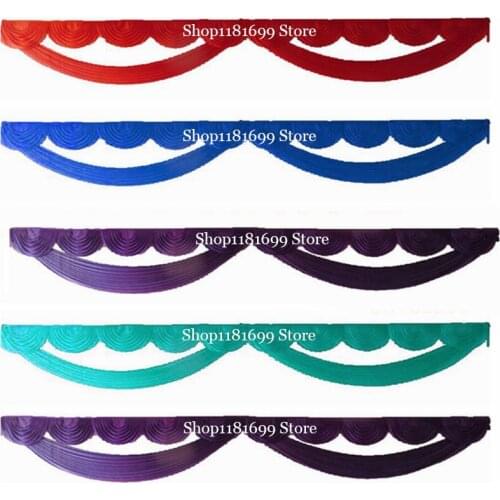 3M and 6M Length top backdrop valance swag for wedding event party stage backdrop curtain decoration