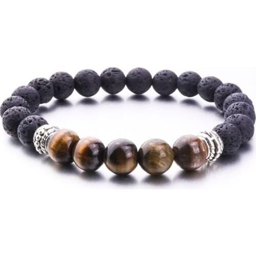 8MM Lava Stone kallaite Beads Bracelet Diy Aromatherapy Essential Oil Diffuser Bracelet