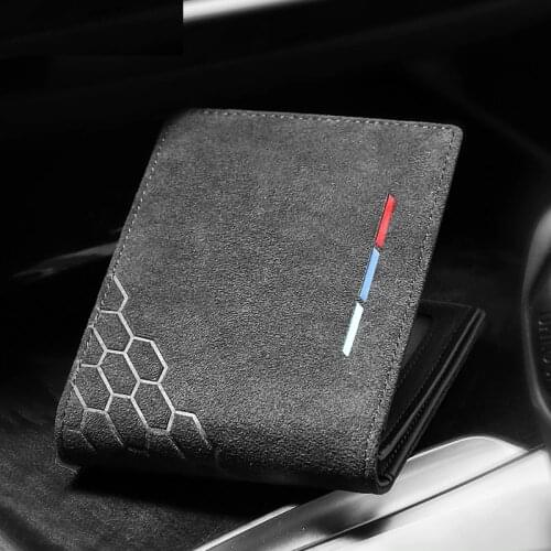 Alcantara Bank Credit ID Card Holder Men Card Package Holder For Mercedes W204 W203 W211 BMW E46 E90 E60 M Mustang Subaru BRZ