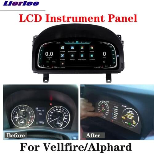 Car Accessories Android LCD Instrument Panel Cluster For Toyota Vellfire/Alphard 2015-2018 2019 GPS Navigation Dashboard