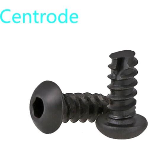 Black 8.8 Strength Hexagon Socket Round Head Special Thread Cutting Tail Self Tapping Screws Pan Head Drilling Screw 10pcs