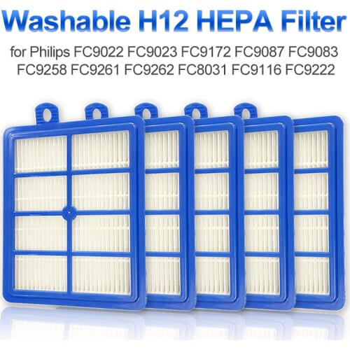 5PCS Hepa Filter for Philips for Electrolux FC9172 FC9087 FC9083 FC9258 FC9261 FC8031 H12 H13 EFH12W Robot Vacuum Cleaner Parts