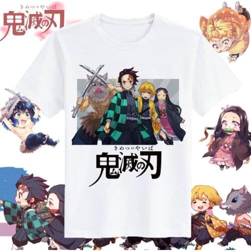 Demon Slayer T Shirt Men Kawaii Cartoon T-shirt Kimetsu No Yaiba Japanese Anime Demon Blade Graphic Tees Unisex Top Tshirt Male