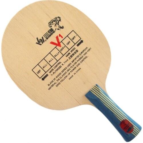 Sanwei V1 Innovative (V 1, V-1) 7-Plywood OFF+ Table Tennis Blade for PingPong Racket