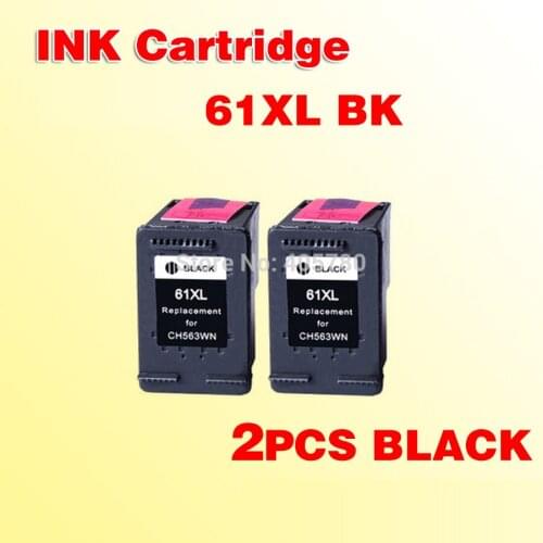 2pcs 61 black ink cartridge compatible compatible for 61 61XL compatible for Deskjet 1050/2050/2050s printer