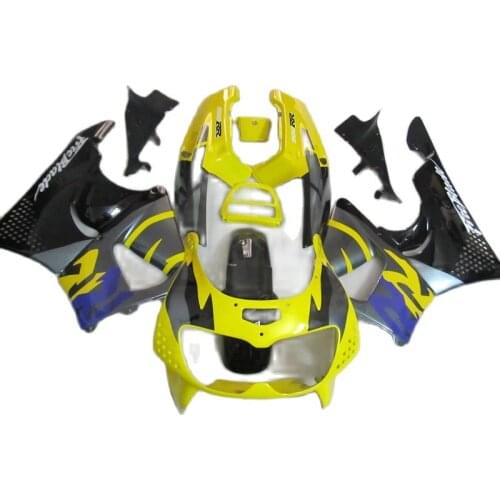 Plastic fairing kit for HONDA CBR900RR 893 1996 1997 Yellow Black Fairings CBR893RR 96 97 XF62