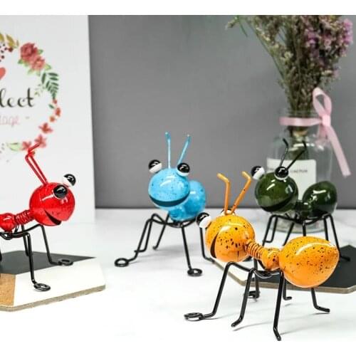 Creative 3D Wrought Iron Ant Ornaments Home Decoration Crafts Wall Hanging Pendants Birthday Gifts Bedroom Decor Crafts