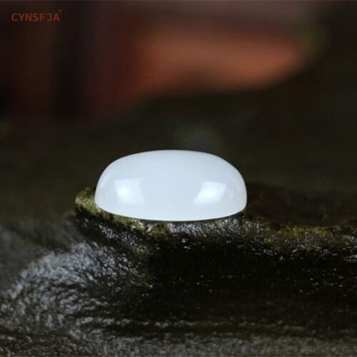 CYNSFJA Real Rare Certified Natural Chinese Hetian Mutton-fat Jade Loose Stone High Quality Private Custom Fine Jewelry Best Gifts