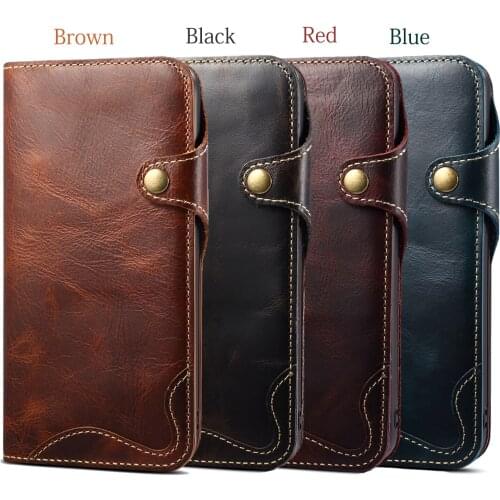 Luxury Genuine Real Leather 360 Protect Hoesje Case for New iPhone 13 12 11 Pro XS Max Mini X XR SE 8 7 Flip Cover Wallet Coque