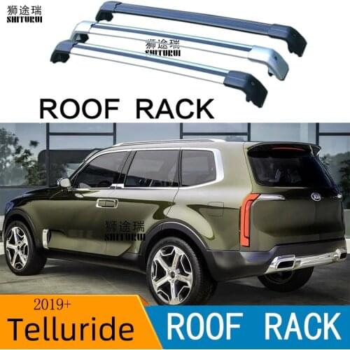 SHITURUI 2Pcs Roof Bars for KIA Telluride 2019 2020 2021 Aluminum Alloy Side Bars Cross Rails Roof Rack Luggage Carrier