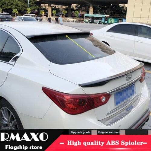 For Infiniti Q50 Roof Spoiler 2014-2015 Q50s Roof Spoiler BSC ABS Material Car Rear Wing Primer Color Rear Spoiler