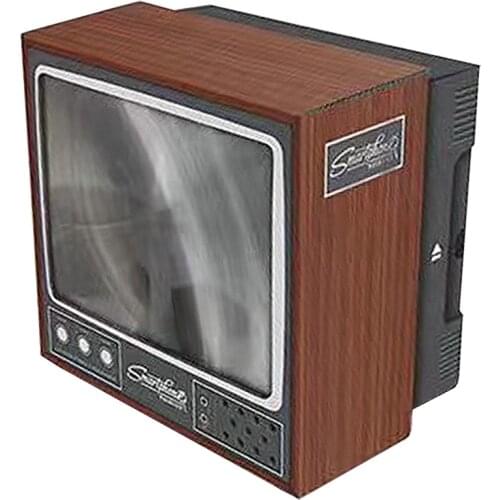 Retro DIY TV Mobile Phone Screen Magnifier Magnifying Portable Video Amplifier Projector Bracket Desktop Holder Enlarger Stand