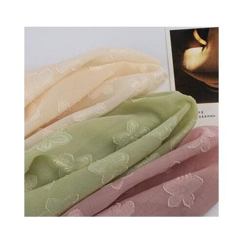 Plum blossom embroidered chiffon fabric cut woven fabric womens Hanfu fashion accessories fabric