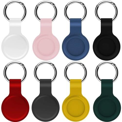 Soft Liquid Silicone Protective Case For Airtags Cover Keychain Locator Tracker Cover For Airtags Case Smart Accessories