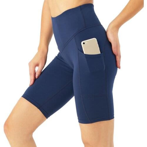 Butt Lifting Womens Yoga Shorts High Waist Lounge Workout Hot Yoga Cycling Pilates Stretchy Tights with Pockets Sport Leggings