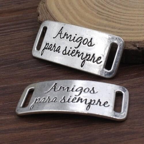 10pcs Zinc alloy Spanish Antique Silver Cord Connectors Necklace Bracelet Clasps Beads DIY Making Accessories 40x16mm K05441