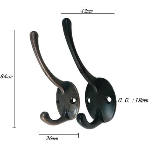 UNILOCKS 10PCS Small Antique Hooks Wall Hanger Curved Buckle Lock Clasp Hook For Wooden Furniture Hardware