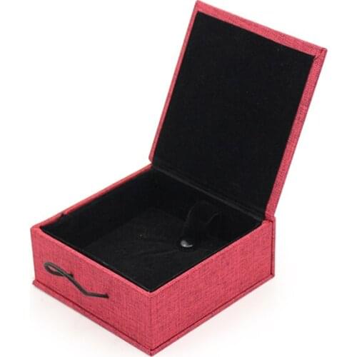2020new Imported Dimensional Colored Paper Linen Jewelry Ring Pendant Bracelet Long Chain Box For Girl Women Fashion Accessories