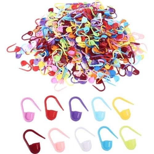 500 Pcs Mix Color Knitting Stitch Counter Crochet Locking Stitch Markers Safety Pin Decor DIY Craft Sewing Projects Supplies