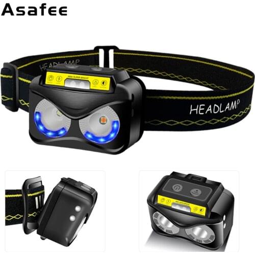 Asafee Portable Headlamps Led Headlamp XPE+COB Zoomable Headlight Head Torch Flashlight Head Lamp For Fishing Hunting Hiking