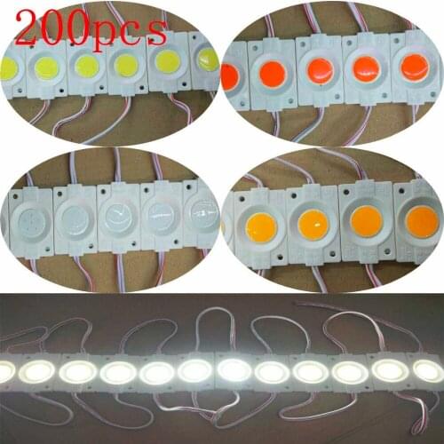 FREE DHL 200pcs/lot 2.4W injection COB LED Module light,DC 12V advertising light,3 years warranty