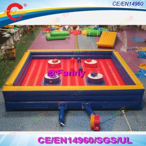 Free door shipping giant inflatable gladiator fighting game, big inflatable wipe out sport game inflatable joust fighting arena