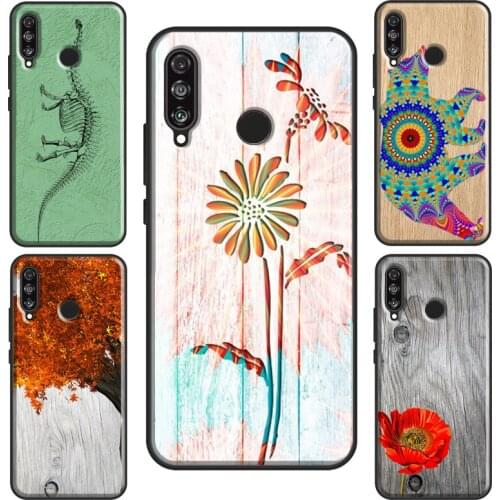 Pine Tree Cone Poppy wood Printed Case For Huawei P30 Pro P20 P40 Mate 10 Lite P Smart 2019 Nova 5T Honor 8X 9X 8A 10i 20