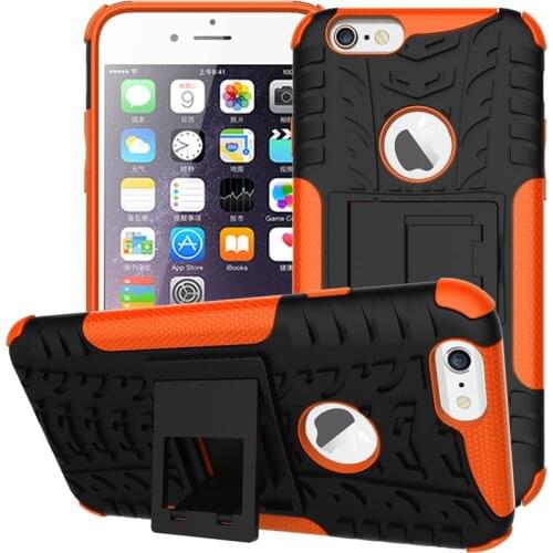 Couqe Cases For Apple iPhone 6S & 6 4.7'' Armor Hard Back Cover Dirt Shockproof Silicone Cell Phone Shell Etui Aifon Funda Capa
