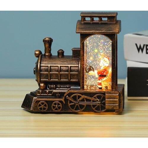 Children New Year Gifts Christmas Decorations for Home Santa Claus Train Ornaments Water Polo Lantern Adornos De Navidad Natal