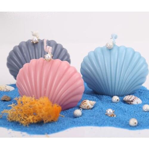 Sea Shell Candle Mold DIY 2 Sizes Shee Aromatherapy Plaster Supplies Acrylic Transparent Mould Handmade Soap Mold